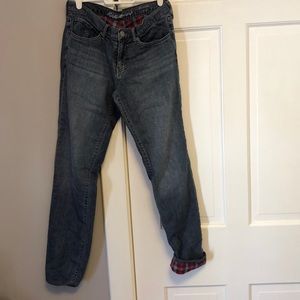 Eddie Bauer flannel lined jeans